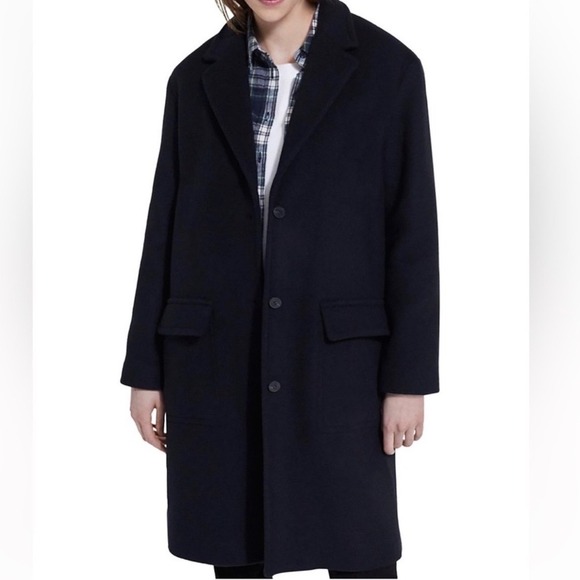 The Kooples Coat Wool Blend Classic Womens Black FR Size 38 US 6